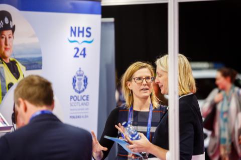 People exhibiting at NHS Scotland Event