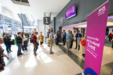 People queueing to enter event