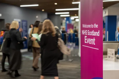 People walking around the NHS Scotland 2026 event